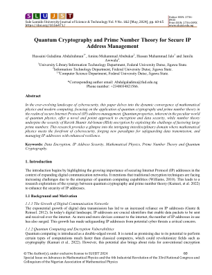 安全 IP 的量子密码学和素数理论